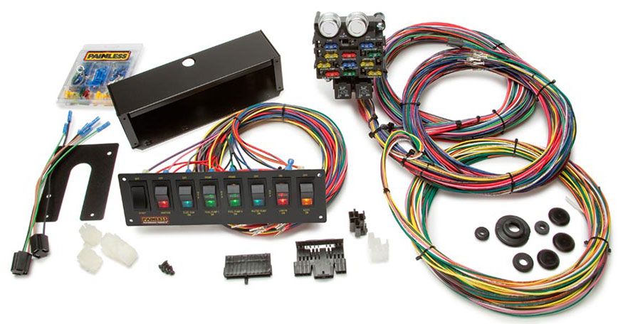 Painless Wiring 21 Circuit Universal Pro Street Panel & Harness Kit PW50003