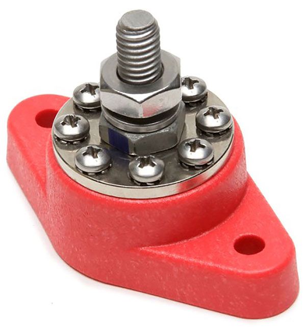 Painless Wiring 8-Point Distributor Block, Red PW80114