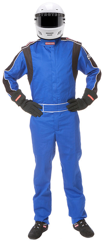 Pyrotect Safety Equipment Sportsman Deluxe One Piece Blue Racing Suit (Medium) PY210203