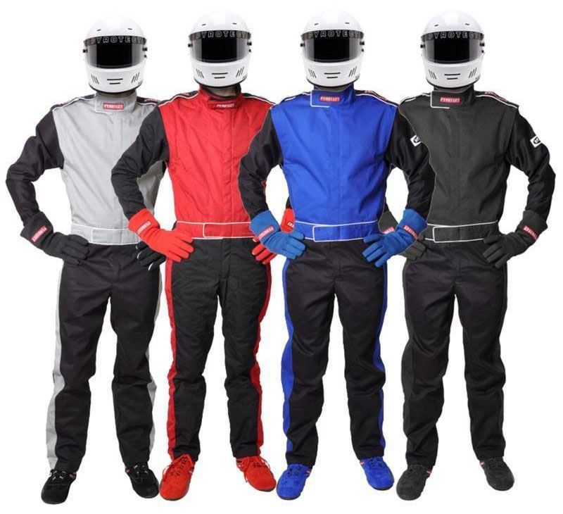 Pyrotect Safety Equipment Sportsman Deluxe One Piece Black Racing Suit (Large) PY210401