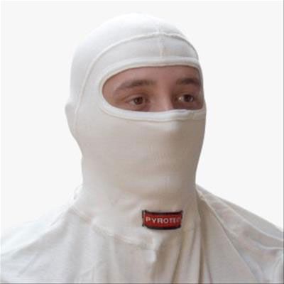 Pyrotect Safety Equipment Single Layer Head Sock with Single Eye Port (White) PY432000100