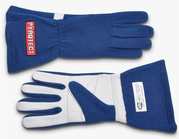 Pyrotect Safety Equipment Two Layer Blue Racing Gloves (Small) PYG2130000