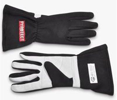 Pyrotect Safety Equipment Two Layer Black Racing Gloves (Medium) PYG2210000