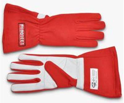 Pyrotect Safety Equipment Two Layer Red Racing Gloves (Medium) PYG2220000