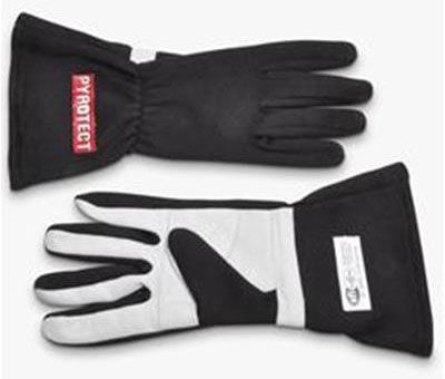 Pyrotect Safety Equipment Two Layer Black Racing Gloves (Large) PYG2410000