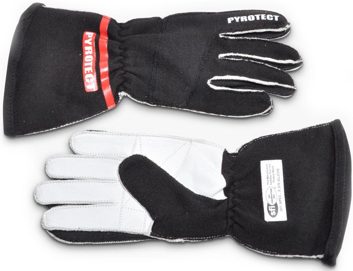 Pro Series Reverse Stich SFI-5 2-Layer Nomex Gloves, Black