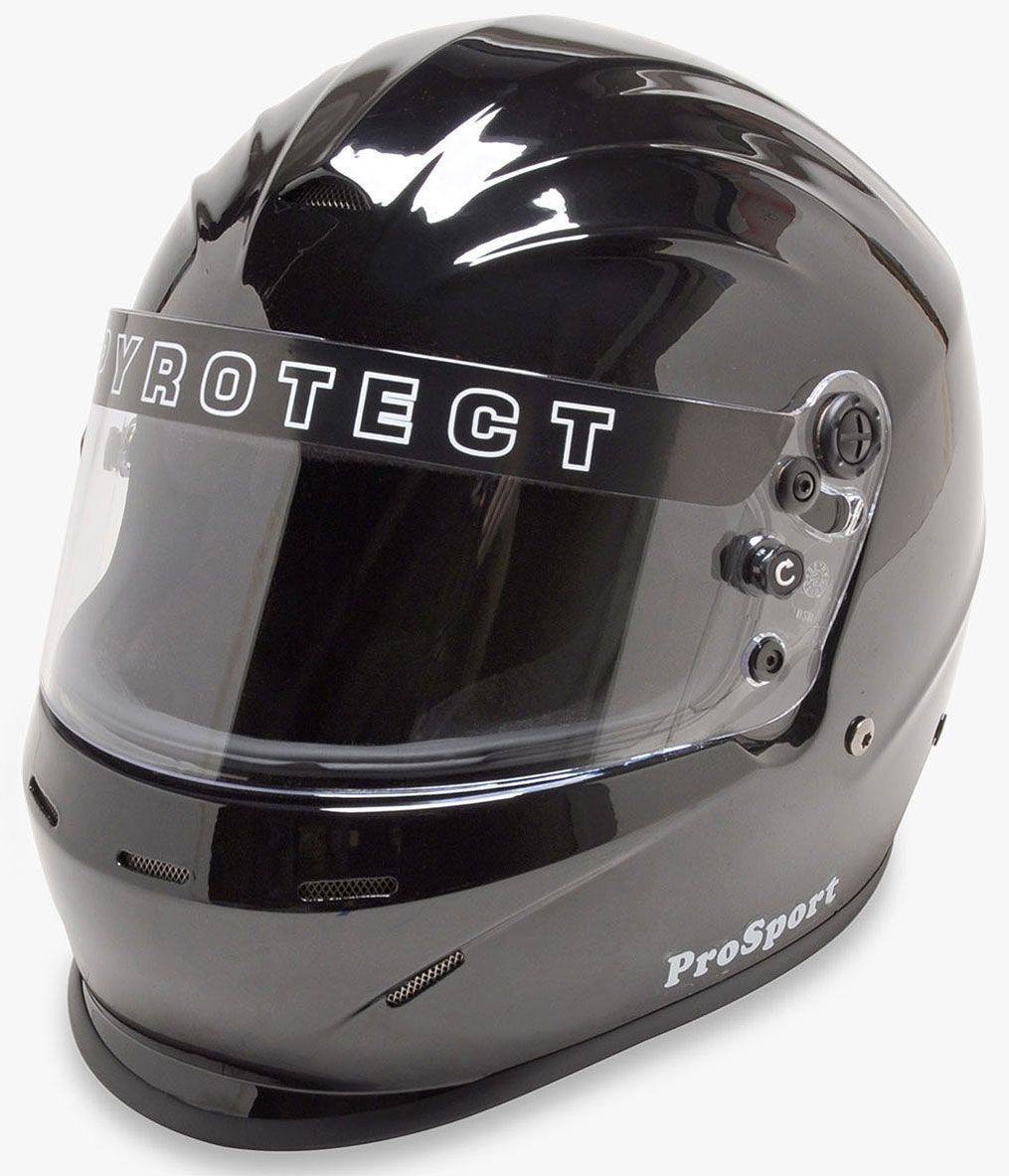 Pyrotect Safety Equipment ProSport Helmet with Duckbill, Gloss Black, Large PYHB801420