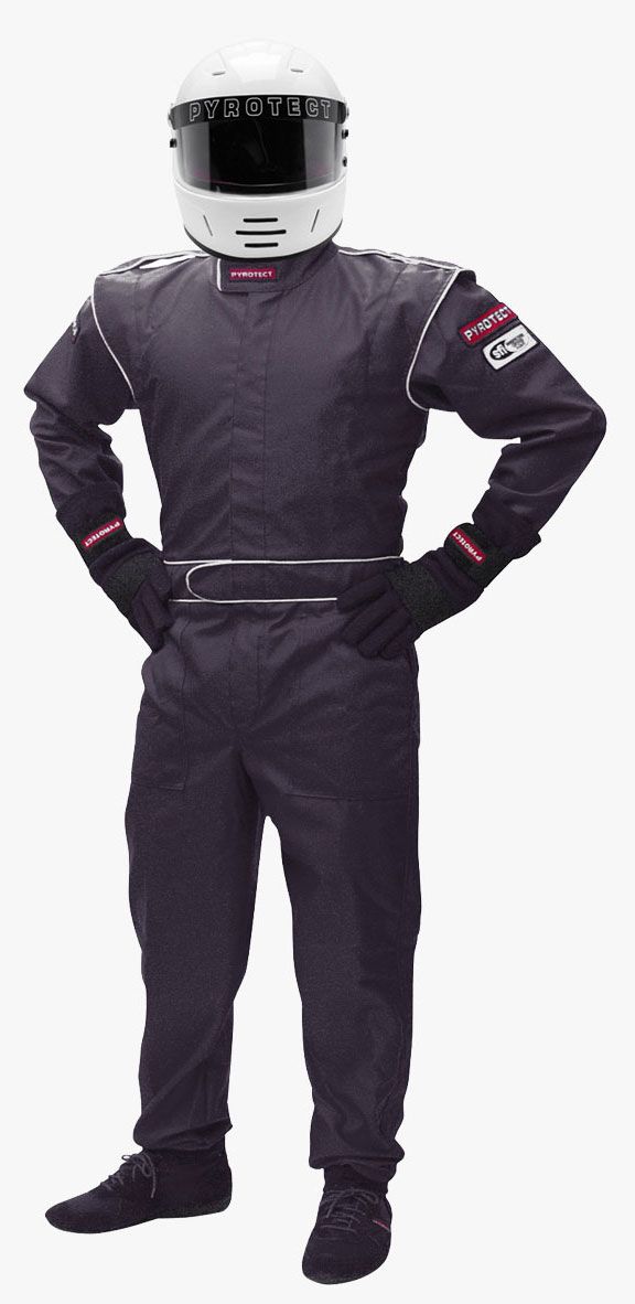 Pyrotect Safety Equipment Junior DX1 One Piece Black Racing Suit (Small 6-8) PYJSDX1111