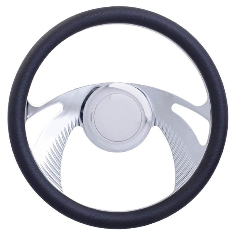 Racing Power Company 14" Boomerang Aluminium Steering Wheel (Chrome) RPCR5614