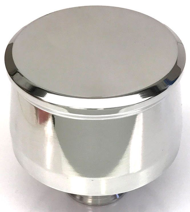 Racing Power Company Aluminium Push-In Breather with 1" Neck, Polished Finish, Plain Style RPCR6001