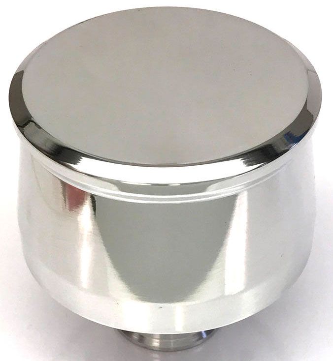 Racing Power Company Aluminium Push-In Breather with 1" Neck, Chrome Finish, Plain Style RPCR6001C