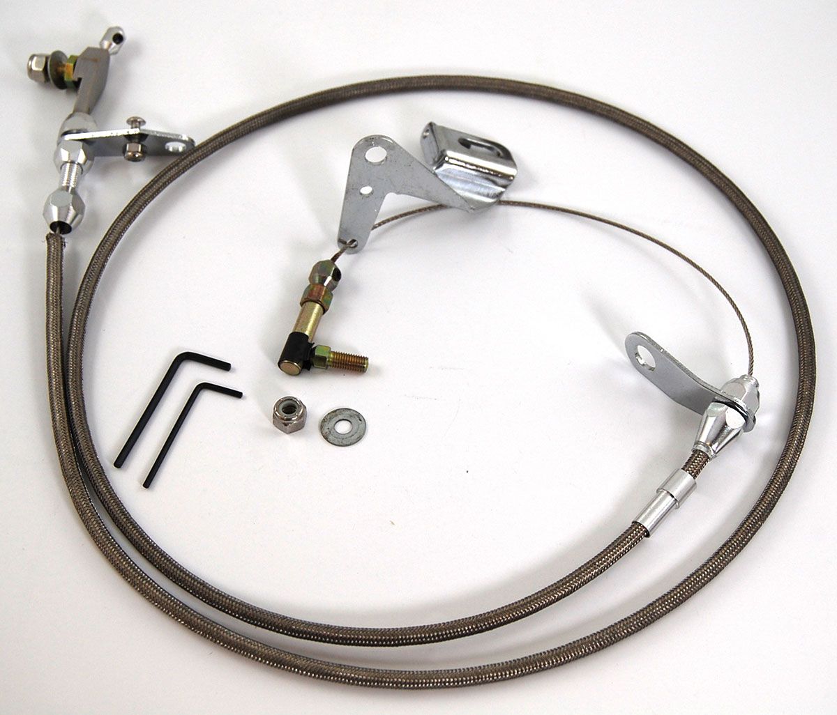 Racing Power Company Stainless Steel Kick Down Assembly Cable Kit RPCR6053