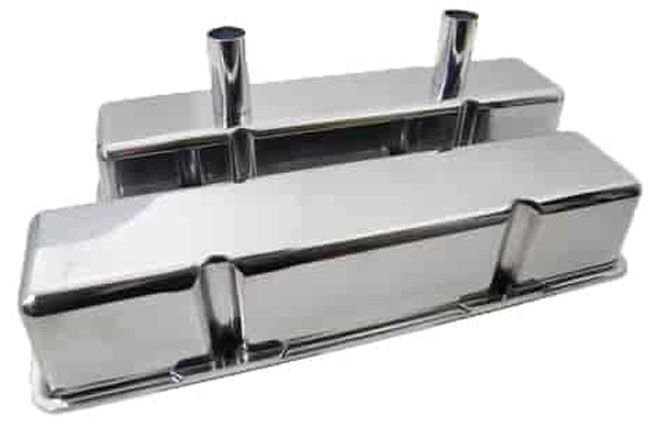 Racing Power Company Aluminum Circle Track Baffled Valve Covers - Polished RPCR6140