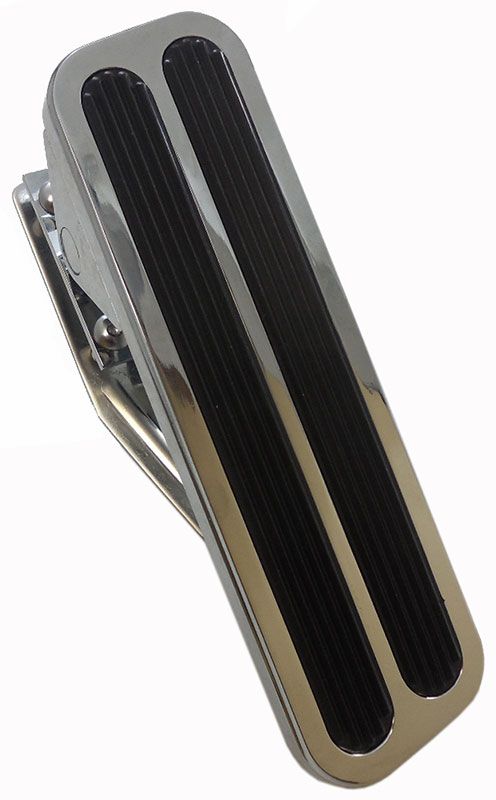 Racing Power Company Aluminium Throttle Pedal with Rubber Insert (Chrome) RPCR8504