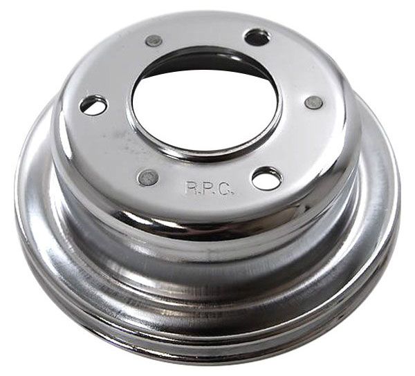 Racing Power Company Chrome Steel Crankshaft Lower Pulley, Single Groove 6-5/8" Dia, 2" Deep RPCR8971