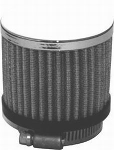 Racing Power Company Chrome Steel Clamp-On Open Filter Breather without Shield, 3" Tall RPCR9309