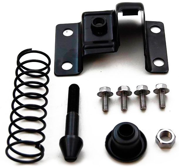 Steel Hood Latch Kit, Black