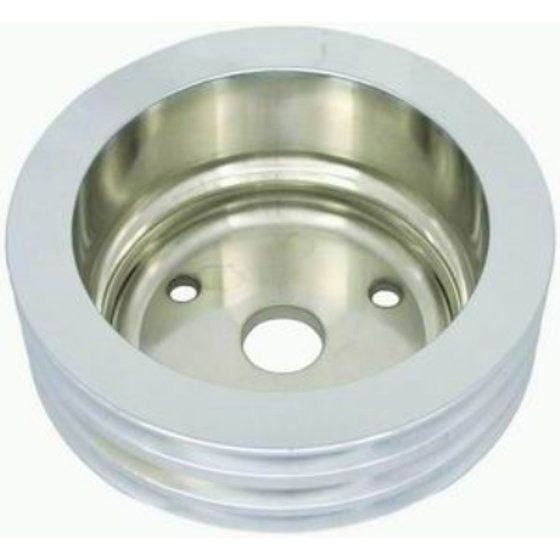 Racing Power Company Polished Aluminium Crankshaft Pulley, Triple Groove , 6.60" Dia RPCR9486POL