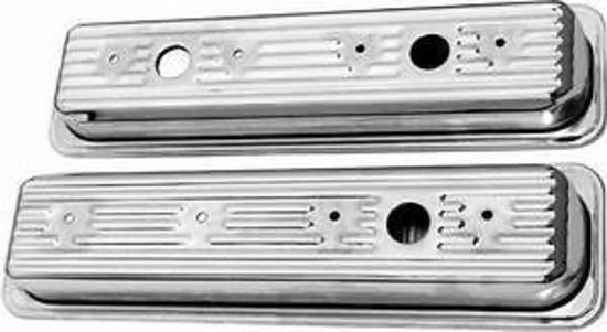 Racing Power Company Chrome Short (2-3/8") Steel Centerbolt Valve Covers (Baffled) RPCR9702