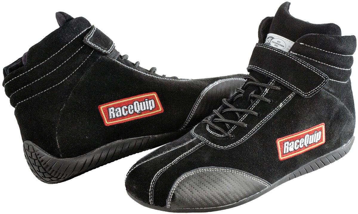 Racequip Euro Carbon-L SFI-5 Racing Shoes, Black (RQ30500060RQP)