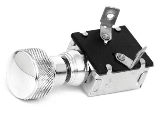 So Cal Speedshop SO-CAL Speed Shop Polished Knurled Speed Knob 2 Position Headlight Light Switch