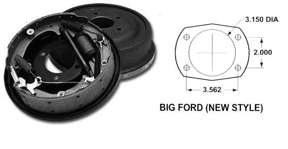 So Cal Speedshop SO-CAL Speed Shop Ford 9-inch "Police Special" Rear Drum Brakes SO055-11-2.25B