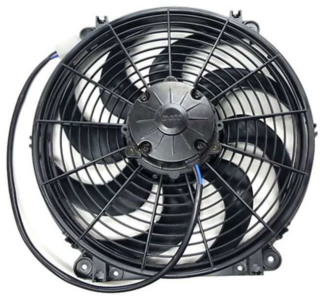 13" Electric Thermo Fan 1350 cfm - Puller Type With Reversible Curved Blades