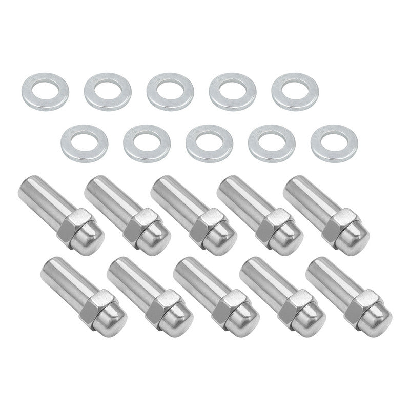 Wheel Lug Nut Kit, Chrome, Cragar, Weld, SST Mag, Length, 2.125, 7/16, 1.380 inch Shank, Set of 10