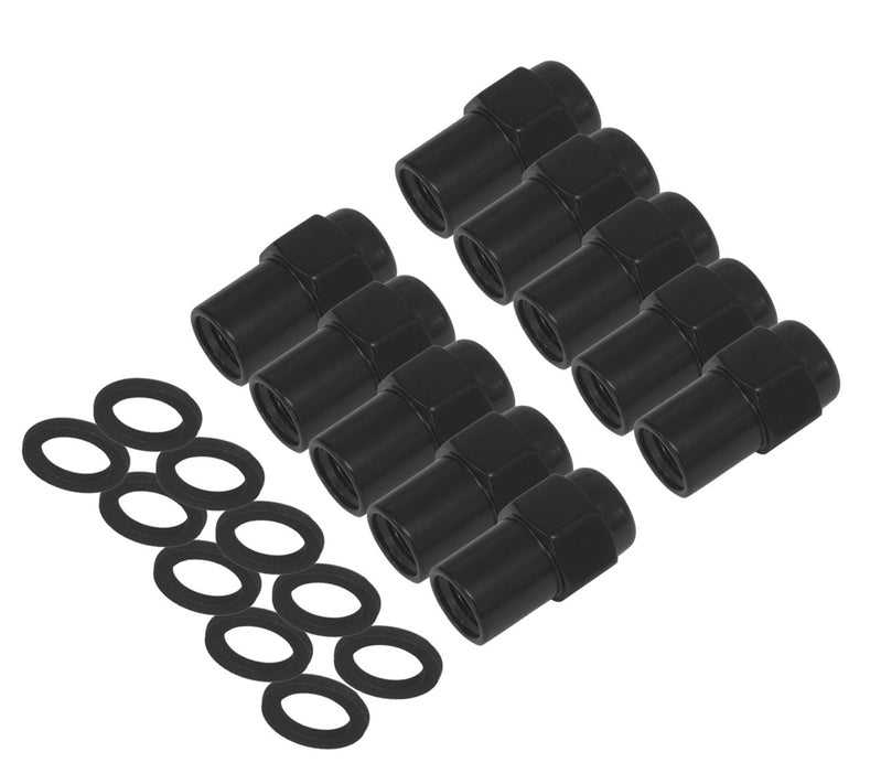 Wheel Lug Nut Kit, Black 002 Streetpro Mag, Length 1.56, 12 x 1.5, .700 shank, Set of 10