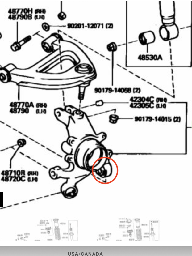 GKTech Toyota JZX100 Rear Knuckle Lower Arm Spherical Bearing (JZXX-RKBL)