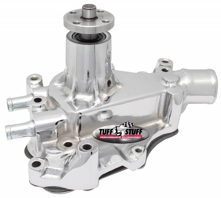 Tuffstuff Chrome High Flow Cast Water Pump with Passenger Side Inlet TUF1468B