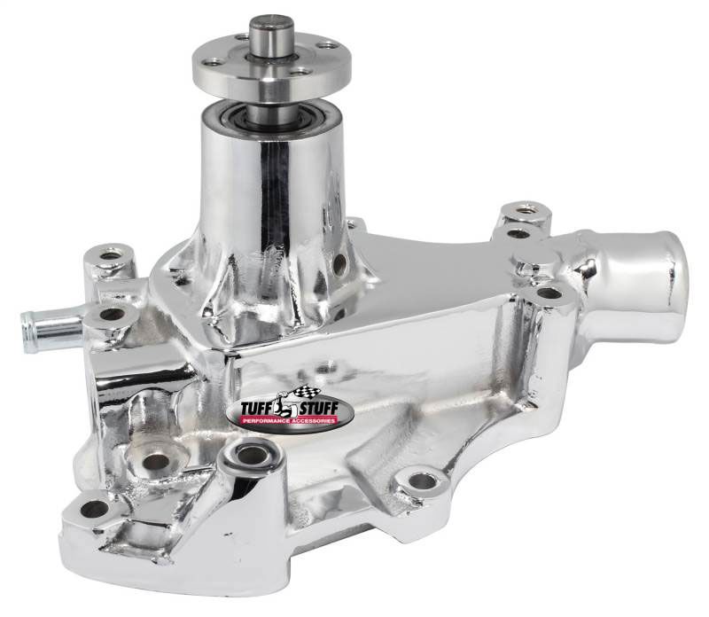 Tuffstuff Chrome High Flow Cast Water Pump with Passenger Side Inlet TUF1469B