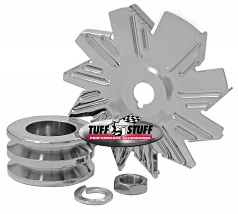 Tuffstuff Chrome Alternator Fan & Pulley TUF7600B