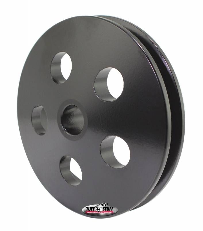 Single V-Groove Power Steering Pully, Black