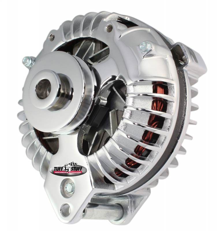 Tuffstuff 100amp Single Pulley Chrysler Alternator, Chrome TUF8509RCSP