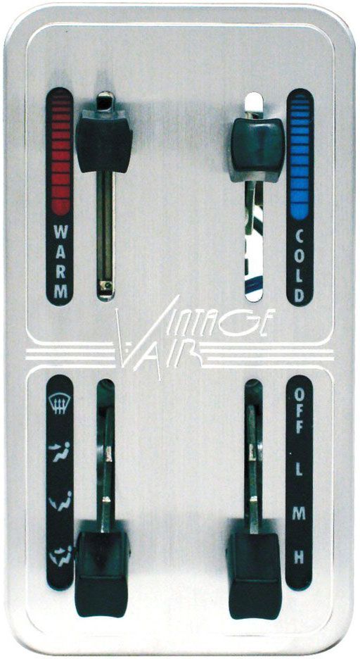 Vintage Air Vintage Air 4 Lever Vertical Machined Panel VA48102-SVQ