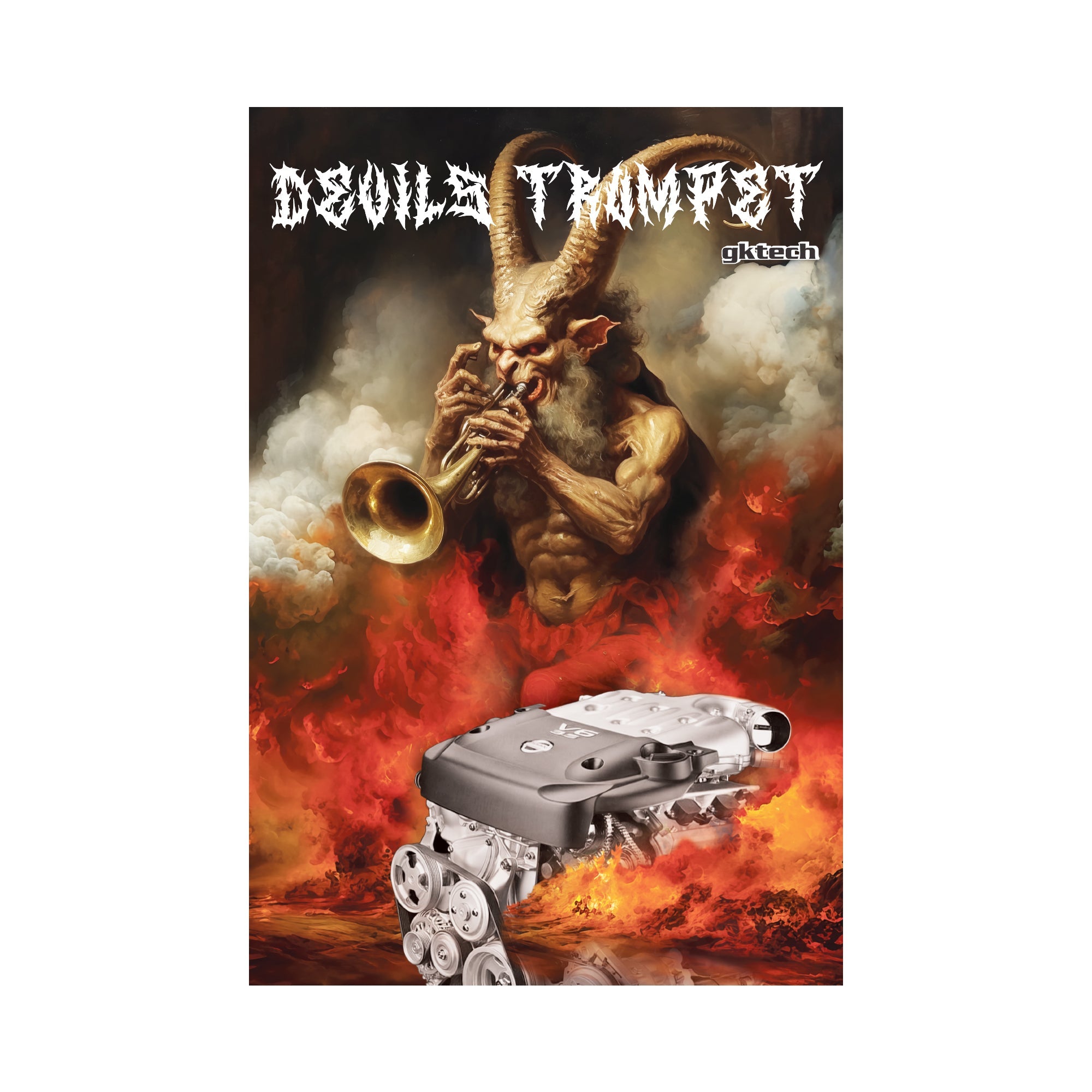 VQ devils trumpet garage banner