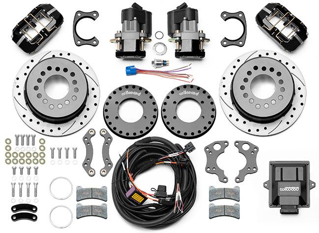 Wilwood Electric Park Brake Kit with 11" Rotors & Dust Boot Calipers WB140-15842-D-DS