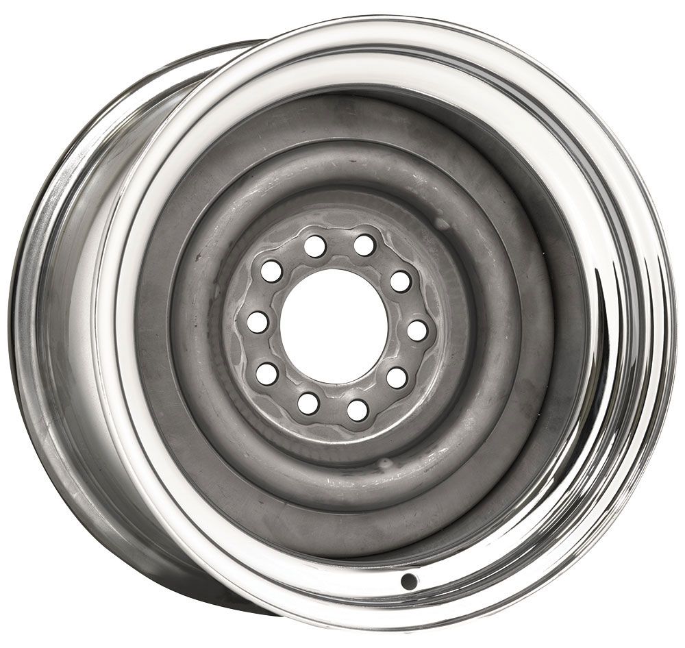 Wheel Vintiques Chrome Outer, Grey Primer Center Smoothie Steel Rim 15 x 6" WV13-5612358