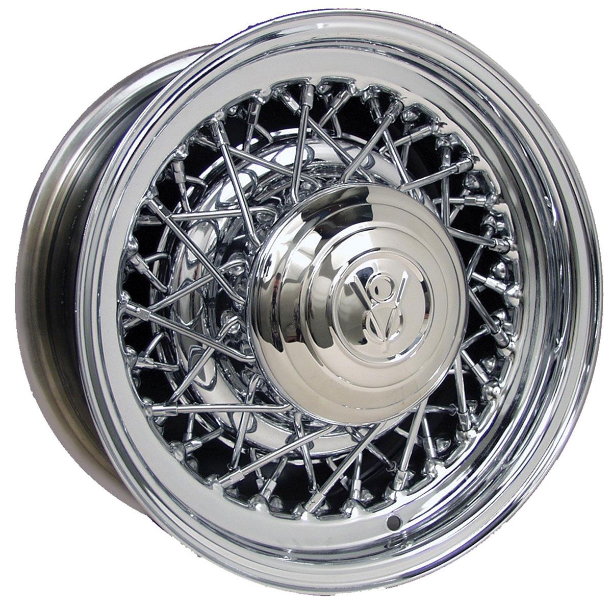 Wheel Vintiques Chrome Street Rod Wire Rim 15 x 6" WV73-561203