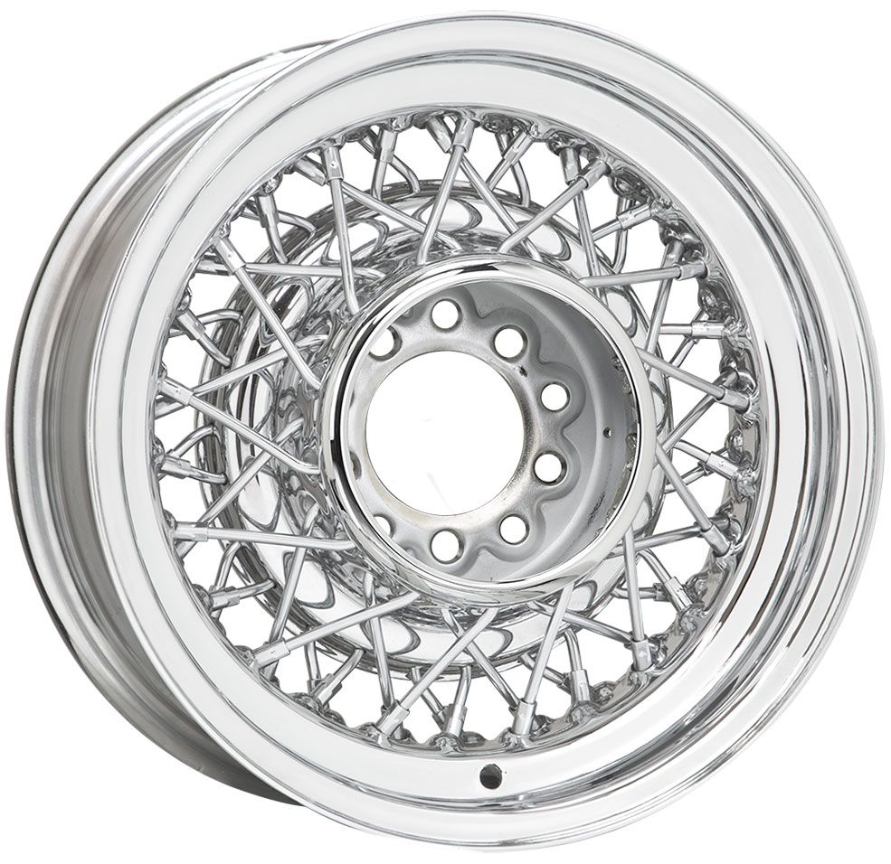 Wheel Vintiques Chrome Street Rod Wire Rim 15 x 8" WV73-5812044