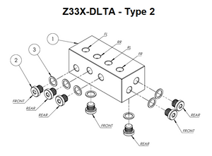 GKTech Z33 350Z, V35 Skyline ABS Delete Manifold - Type 2 (Z33X-DLTA)