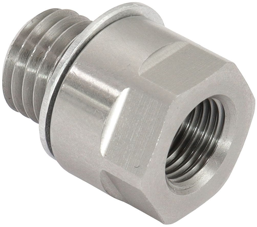 Aeroflow Performance Aeroflow Aeroflow M10 x 1.00mm Reducer to Female M12 x 1.50mm (AF912-M10-04SS) SR