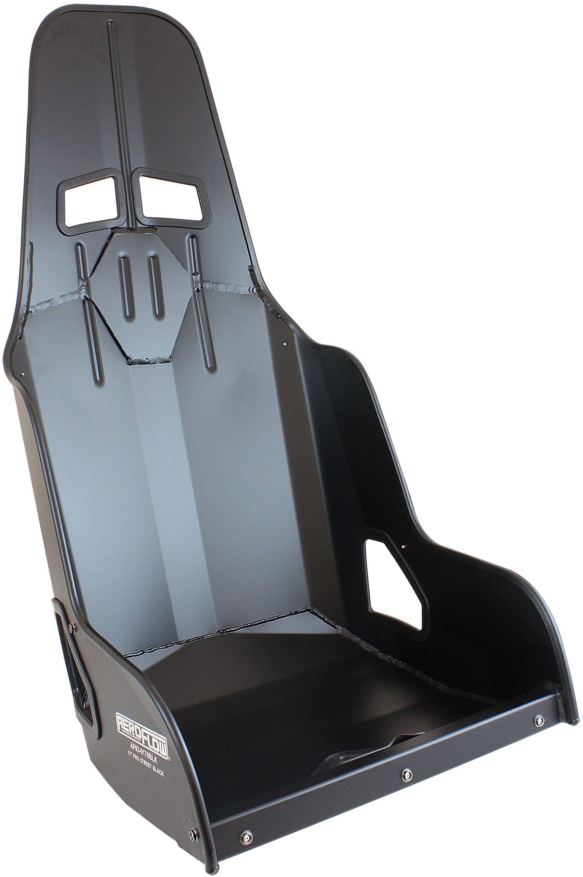 Aeroflow Aeroflow Aeroflow Pro Street Drag 17" Aluminium Race Seat, Black Finish (AF93-0170BLK) SR