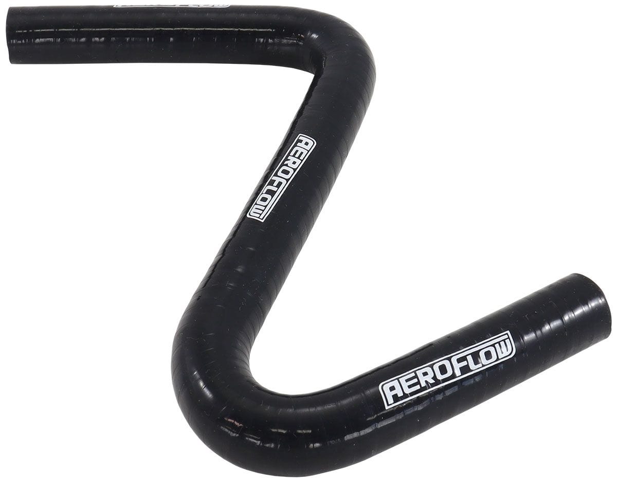 Aeroflow Performance 135 Degree Bend and 90 Degree Bend Aeroflow Gloss Black Silicone Z Bend Heater Hose 5/8" (16mm) I.D AF9240-062 SR