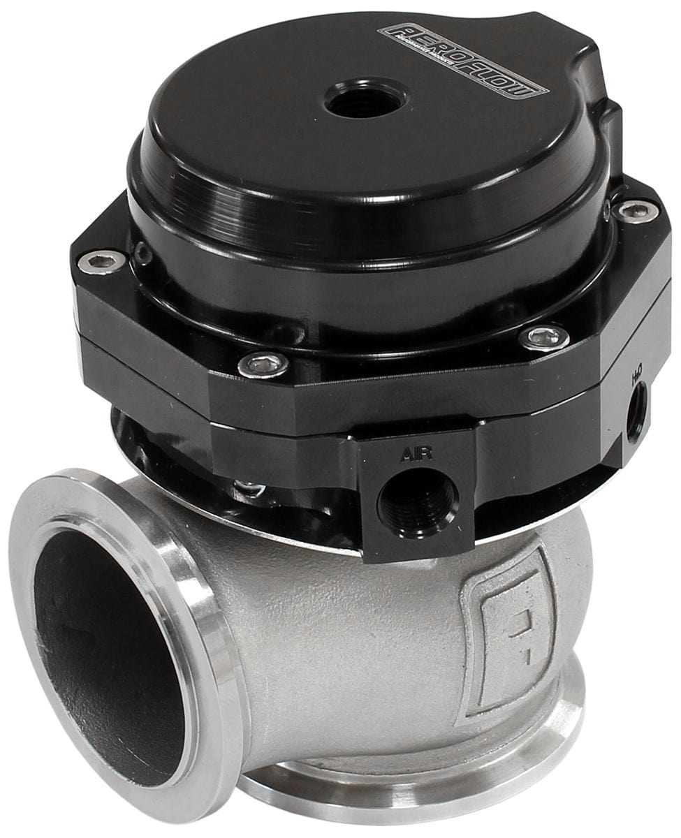 Aeroflow Performance 14 PSI (1 Bar) Aeroflow 38mm External Wastegate - Black AF9552-1000 SR