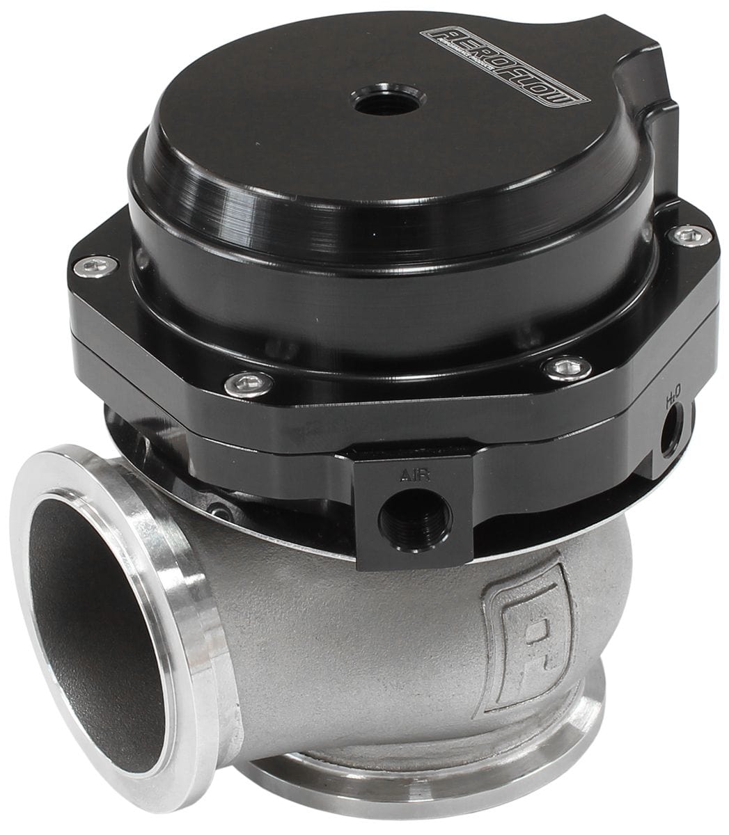 Aeroflow Performance 14 PSI (1 Bar) Aeroflow 44mm External Wastegate - Black AF9552-1001 SR