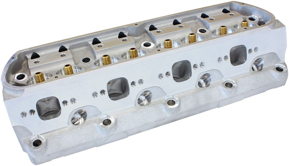Aeroflow Performance 2.13" x 1.28" Intake Port, 1.40" x 1.40" Exhaust Port Aeroflow Bare Small Block Ford Windsor 289-351 200cc CNC Ported Aluminium Cylinder Heads SR