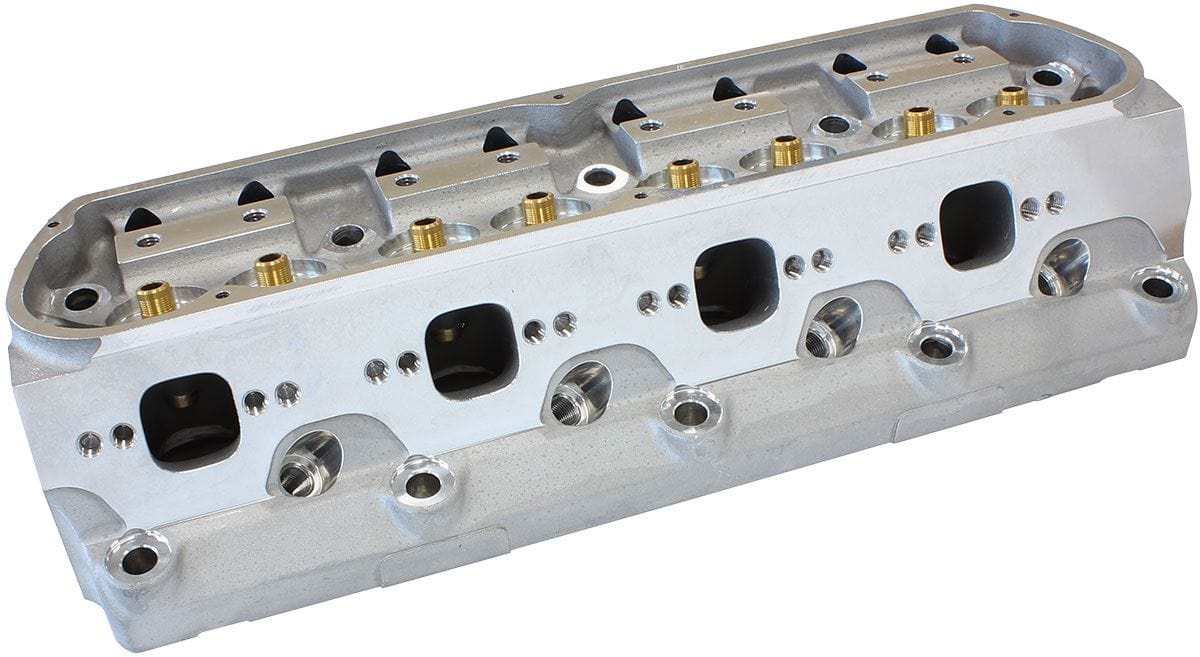Aeroflow Performance 2.13" x 1.28" Intake Port, 1.40" x 1.40" Exhaust Port Aeroflow Bare Small Block Ford Windsor 289-351 203cc Aluminium Cylinder Heads with 58cc C SR