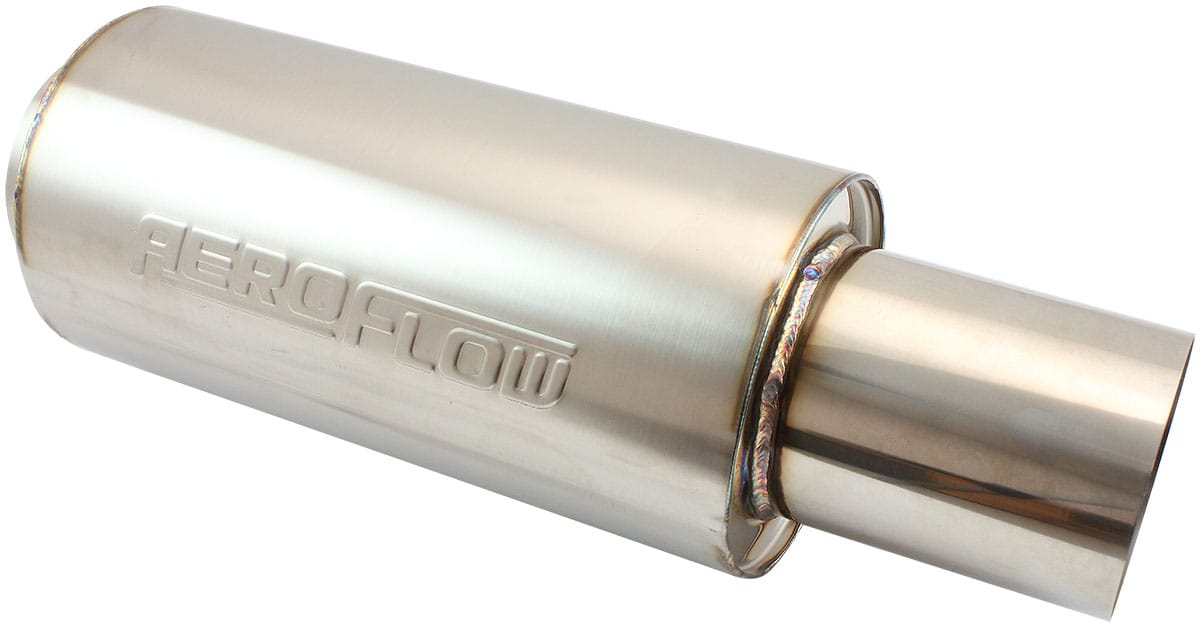 Aeroflow Performance 4" ROUND MUFFLER CENTRE CENTRE SR